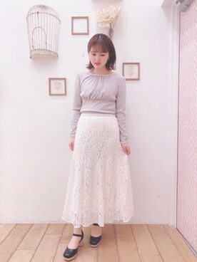 マジェスティックレゴン西宮ガーデンズ店スタッフさん（レディース・155cm）の春コーディネート