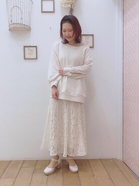 マジェスティックレゴン西宮ガーデンズ店スタッフさん（レディース・155cm）の春コーディネート