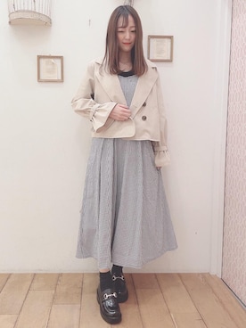 マジェスティックレゴン西宮ガーデンズ店スタッフさん（レディース・153cm）の春コーディネート