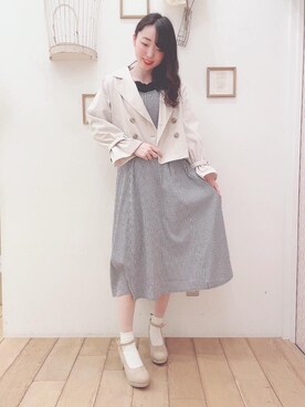 マジェスティックレゴン西宮ガーデンズ店スタッフさん（レディース・164cm）の春コーディネート