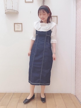 「でにむ」｜「アイテム（バレエシューズ）」を使った、マジェスティックレゴン西宮ガーデンズ店スタッフさん（レディース・155cm）の春コーディネート