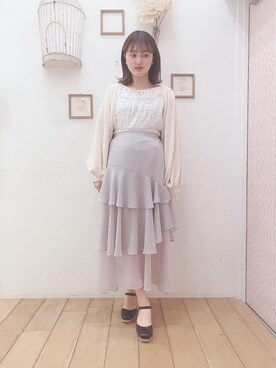 マジェスティックレゴン西宮ガーデンズ店スタッフさん（レディース・155cm）の春コーディネート
