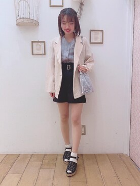 マジェスティックレゴン西宮ガーデンズ店スタッフさん（レディース・155cm）の春コーディネート