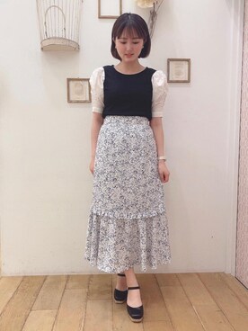 マジェスティックレゴン西宮ガーデンズ店スタッフさん（レディース・155cm）の夏コーディネート