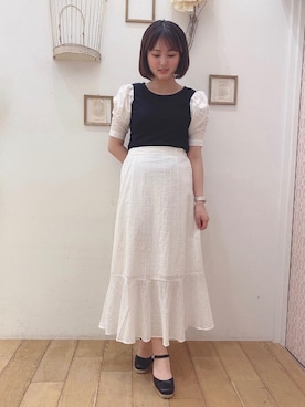 マジェスティックレゴン西宮ガーデンズ店スタッフさん（レディース・155cm）の夏コーディネート