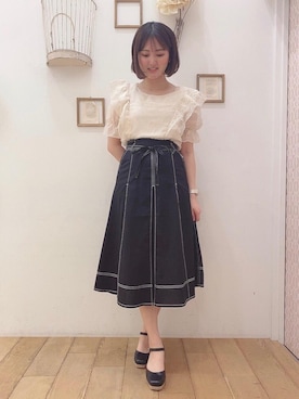 マジェスティックレゴン西宮ガーデンズ店スタッフさん（レディース・155cm）の夏コーディネート