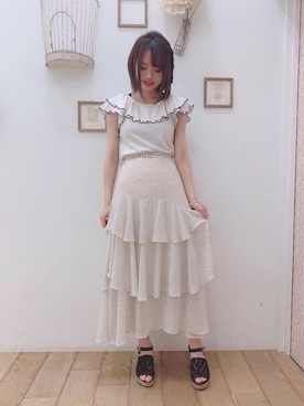 マジェスティックレゴン西宮ガーデンズ店スタッフさん（レディース・160cm）の夏コーディネート