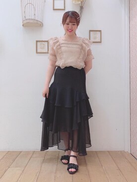 マジェスティックレゴン西宮ガーデンズ店スタッフさん（レディース・155cm）の夏コーディネート