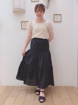 マジェスティックレゴン西宮ガーデンズ店スタッフさん（レディース・155cm）の夏コーディネート