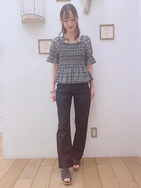 マジェスティックレゴン西宮ガーデンズ店スタッフさん（レディース・153cm）の夏コーディネート