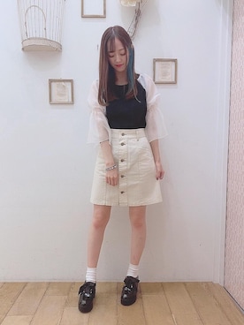 「でにむ」｜「アイテム（その他シューズ）」を使った、マジェスティックレゴン西宮ガーデンズ店スタッフさん（レディース・153cm）の夏コーディネート