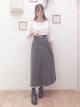 「でにむ」｜「アイテム（その他シューズ）」を使った、マジェスティックレゴン西宮ガーデンズ店スタッフさん（レディース・153cm）の夏コーディネート