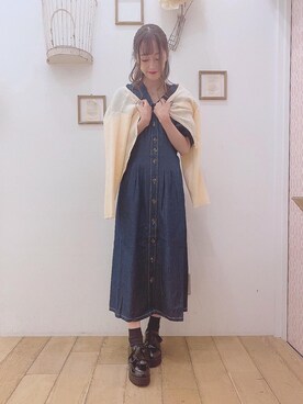 「でにむ」｜「アイテム（その他シューズ）」を使った、マジェスティックレゴン西宮ガーデンズ店スタッフさん（レディース・153cm）の夏コーディネート
