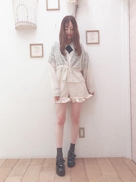「ショーパン」｜「アイテム（その他シューズ）」を使った、マジェスティックレゴン西宮ガーデンズ店スタッフさん（レディース・153cm）の夏コーディネート