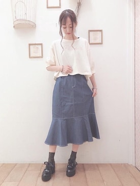 マジェスティックレゴン西宮ガーデンズ店スタッフさん(レディース・153cm)の夏コーディネート