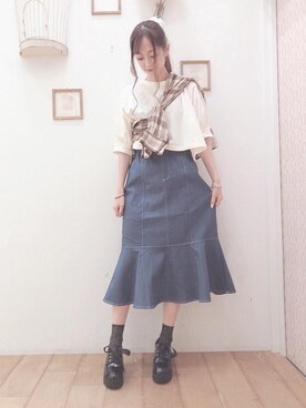 マジェスティックレゴン西宮ガーデンズ店スタッフさん（レディース・153cm）の夏コーディネート