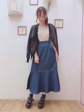 「でにむ」｜「アイテム（その他シューズ）」を使った、マジェスティックレゴン西宮ガーデンズ店スタッフさん（レディース・153cm）の夏コーディネート