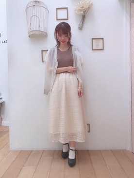 マジェスティックレゴン西宮ガーデンズ店スタッフさん（レディース・155cm）の夏コーディネート