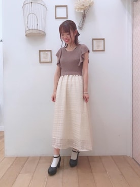 マジェスティックレゴン西宮ガーデンズ店スタッフさん（レディース・160cm）の夏コーディネート