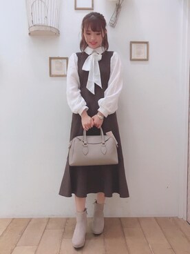 マジェスティックレゴン西宮ガーデンズ店スタッフさん（レディース・155cm）の秋コーディネート