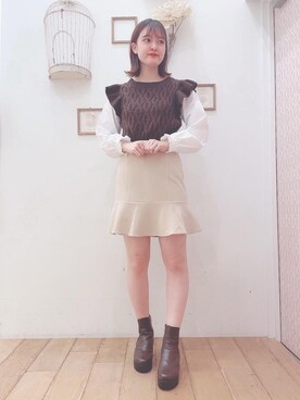 マジェスティックレゴン西宮ガーデンズ店スタッフさん(レディース・164cm)の秋コーディネート