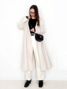「plage（プラージュ）のアイテム（ノーカラーコート）」を使った、Yukiさん（レディース・167cm）の春コーディネート