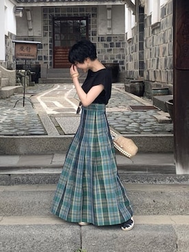 「La Manual Alpargatera（マヌアル・アルパルガテラ）のアイテム」を使った、akariさん（レディース・152cm）の秋コーディネート