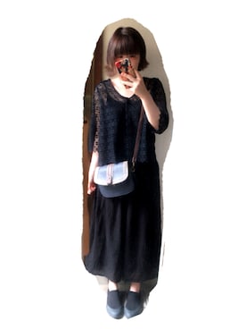 「雨」｜「アイテム（スリッポン）」を使った、雨 音 。さん（レディース・157cm）の夏コーディネート