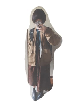 「リバーシブル」｜「アイテム（スリッポン）」を使った、雨 音 。さん（レディース・157cm）の冬コーディネート