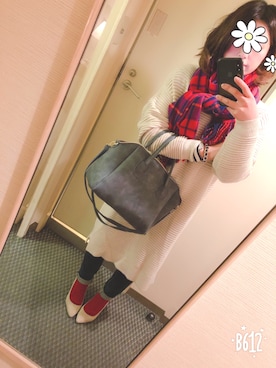 「アイテム（ボストンバッグ、ブルー系）」を使った、ayaさん（レディース・156cm）の春コーディネート