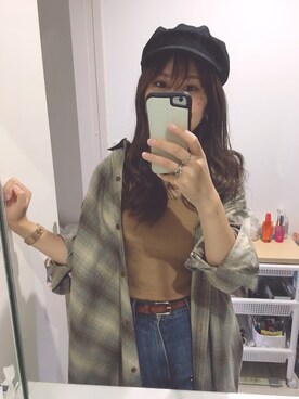 「JEANASIS（ジーナシス）のアイテム（シャツワンピース）」を使った、ねずさん（レディース・163cm）の秋コーディネート
