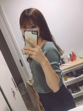 「URBAN RESEARCH（アーバンリサーチ）のアイテム（デニムスカート）」を使った、ねずさん（レディース・163cm）の秋コーディネート