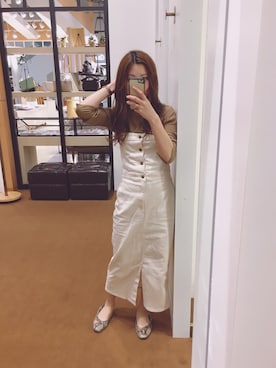 「URBAN RESEARCH ROSSO WOMEN（アーバンリサーチ　ロッソ）のアイテム（ジャンパースカート）」を使った、ねずさん（レディース・163cm）の春コーディネート