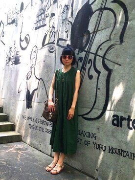 「BLISS POINT（ブリスポイント）のアイテム（バッグ）」を使った、CHIHIR☺︎さん（レディース・150cm）の夏コーディネート