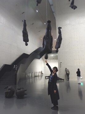 「秋」｜「アイテム（ピーコート）」を使った、活泼大头鬼要收心さん（レディース・168cm）の秋コーディネート