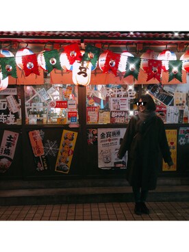 「earth music&ecology（アースミュージックアンドエコロジー）のアイテム（ダッフルコート）」を使った、活泼大头鬼要收心さん（レディース・168cm）の冬コーディネート