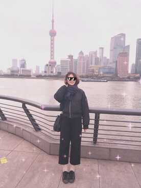 「other.（アザー）のアイテム（パンツ）」を使った、活泼大头鬼要收心さん（レディース・168cm）の冬コーディネート