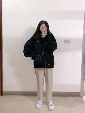 「school」｜「アイテム（モッズコート）」を使った、JZOさん（レディース・165cm）の秋コーディネート