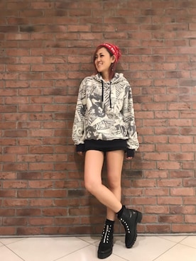 「ショーパン」｜「アイテム（ニットキャップ/ビーニー）」を使った、Yukaさん（レディース・155cm）の秋コーディネート