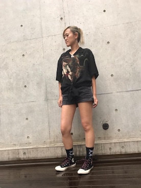 「風神雷神」｜Yukaさん（レディース・155cm）の夏コーディネート