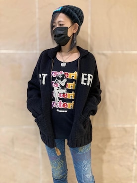 「カウチン」｜「アイテム（その他アウター）」を使った、Yukaさん（レディース・155cm）の秋コーディネート