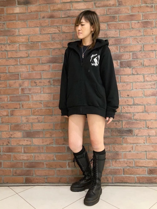 HYSTERICS ヴィンテージ加工 オレンジパーカー 90s HYSTERIC GLAMOUR（ヒステリックグラマー）の「CIRCLE GIRL