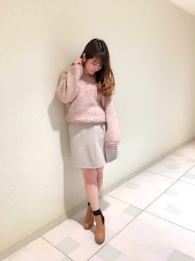 「アイテム（その他シューズ）」を使った、Ayaka Hishizakiさん（レディース・158cm）の冬コーディネート