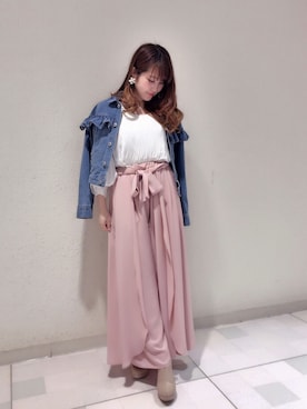 「Supreme.La.La.（シュープリームララ）のアイテム（その他アウター）」を使った、Ayaka Hishizakiさん（レディース・156cm）の冬コーディネート