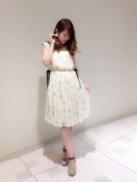 「アイテム（ワンピース/ドレス）」を使った、Ayaka Hishizakiさん（レディース・156cm・20代）の春コーディネート