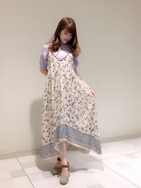 「アイテム（ワンピース/ドレス）」を使った、Ayaka Hishizakiさん（レディース・156cm・20代）の春コーディネート