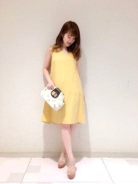 「Supreme.La.La.（シュープリームララ）のアイテム（バッグ）」を使った、Ayaka Hishizakiさん（レディース・156cm）の春コーディネート