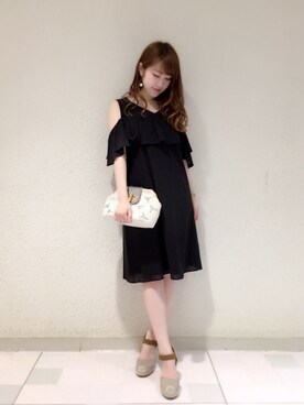 「Supreme.La.La.（シュープリームララ）のアイテム（バッグ）」を使った、Ayaka Hishizakiさん（レディース・156cm）の夏コーディネート