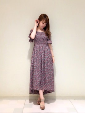 「アイテム（ワンピース/ドレス）」を使った、Ayaka Hishizakiさん（レディース・156cm・20代）の夏コーディネート