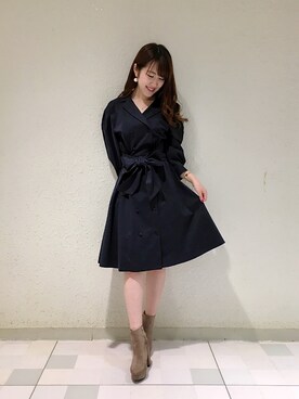 「Supreme.La.La.（シュープリームララ）のアイテム（ワンピース/ドレス）」を使った、Ayaka Hishizakiさん（レディース・156cm）の秋コーディネート